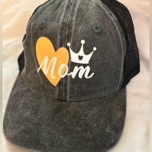 Brand New Mom Trucker Hat _ Mom Queen Hat - Mom Acid Washed Trucker Hat